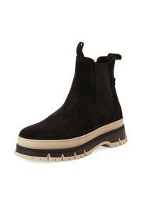 Tamaris ELEGANTE CHELSEA MIT REMOVABLE - Enkellaarsjes met plateauzool - black