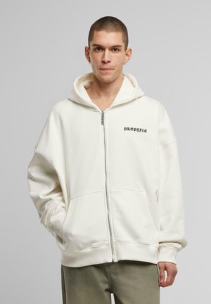 Dropsize OVERSIZE  - Zip-up sweatshirt - creamwhite