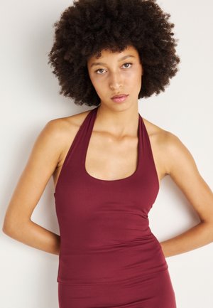 YOGA HALTERNECK - Débardeur - burgundy