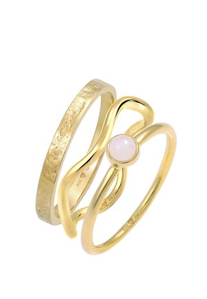 ELEGANT WAVY RING SET - Anillo - gold-coloured