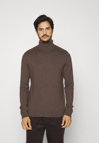 Selected Homme SLHBERG ROLL NECK NOOS - Pulóver - demitasse melange