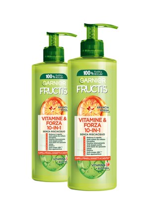 FRUCTIS FORTI & BRILLANTI, TRATTAMENTO 10-IN-1 SENZA RISCIACQUO, ARRICCHITO CON POMPELMO E VITAMINE B3 E B6, 400 ML - 2 PACK - Trattamenti capelli
