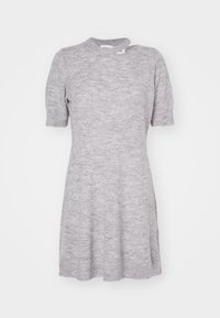 VERONA CUT DRESS - Abito in maglia - light grey melange