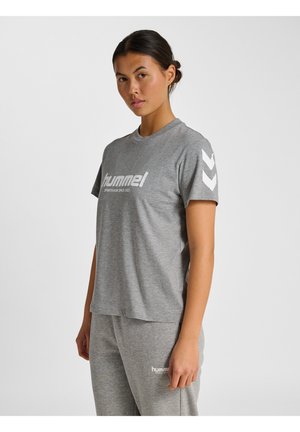 HMLLEGACY 2.0 W S/S - T-shirt imprimé - grey melange