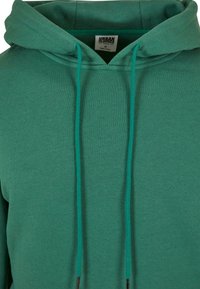Felpa verde in cotone con cappuccio regolabile, polsini a costine e un design semplice. Presenta un'etichetta all'interno della zona del collo.