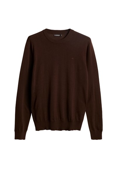 J.LINDEBERG KEANE CREW NECK - Stickad tröja - bitter chocolate