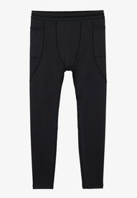 ANKLE LENGTH SPORTS SHORTS WITH SIDE POCKET - Leggings - black