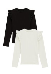 WE Fashion 2-PACK - Ilgarankovis viršutinės dalies drabužis - black