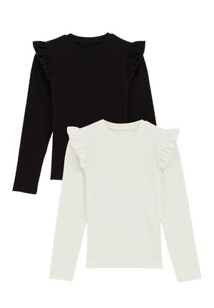 WE Fashion 2-PACK - Långärmad tröja - black