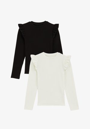2-PACK - Bluză cu mânecă lungă - black