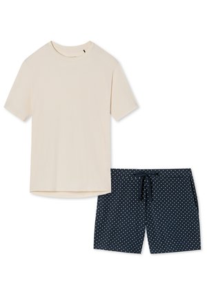 Schiesser, SET - Nachtwäsche Set - blau/gepunktet/creme