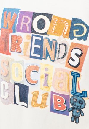 Wrong Friends, SOCIAL CLUB T-SHIRT - Camiseta estampada - coconut white