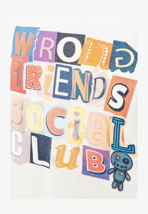 Wrong Friends, SOCIAL CLUB T-SHIRT - Camiseta estampada - coconut white