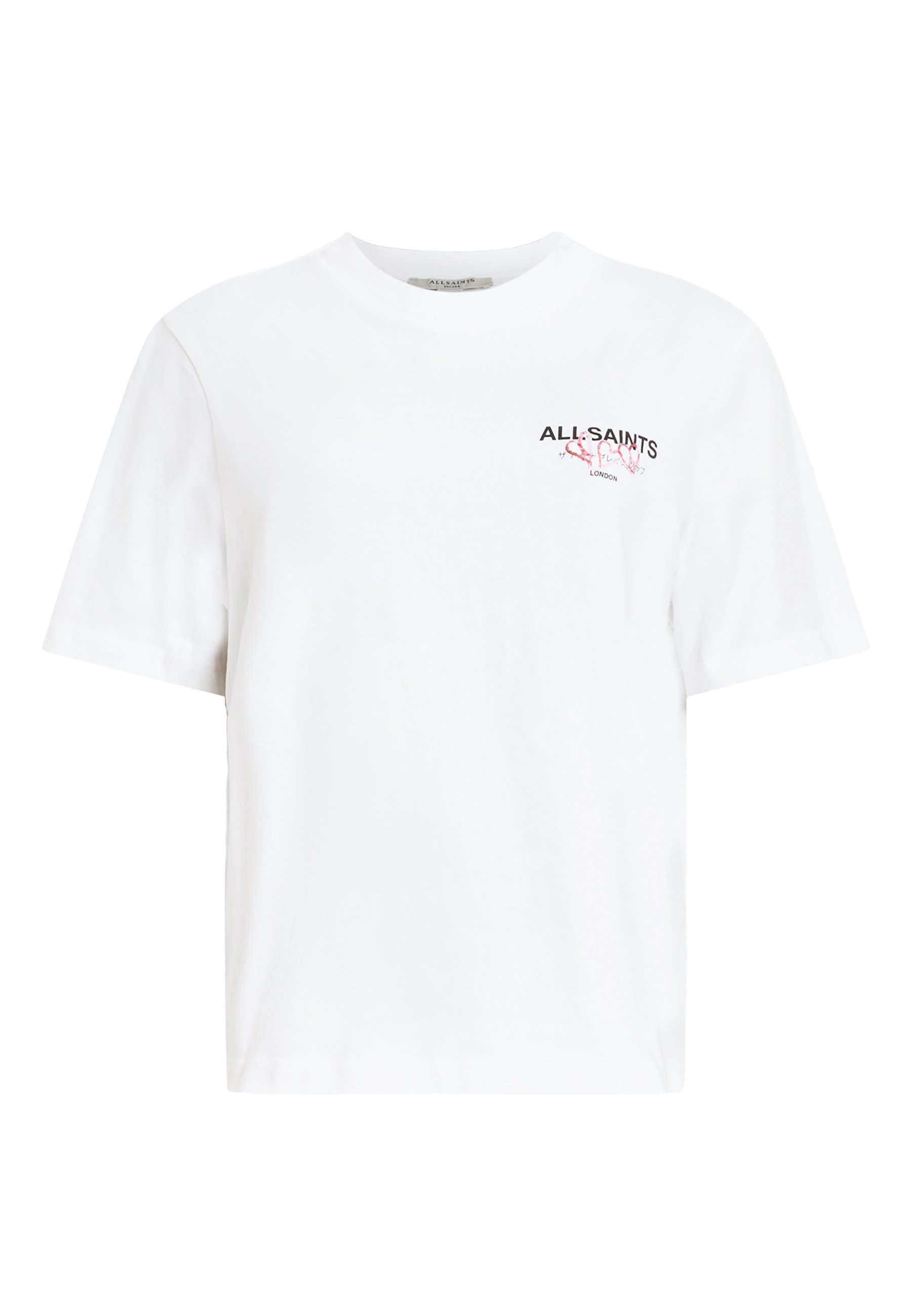 AllSaints HEART LISA TEE - Print T-shirt - optic white/white