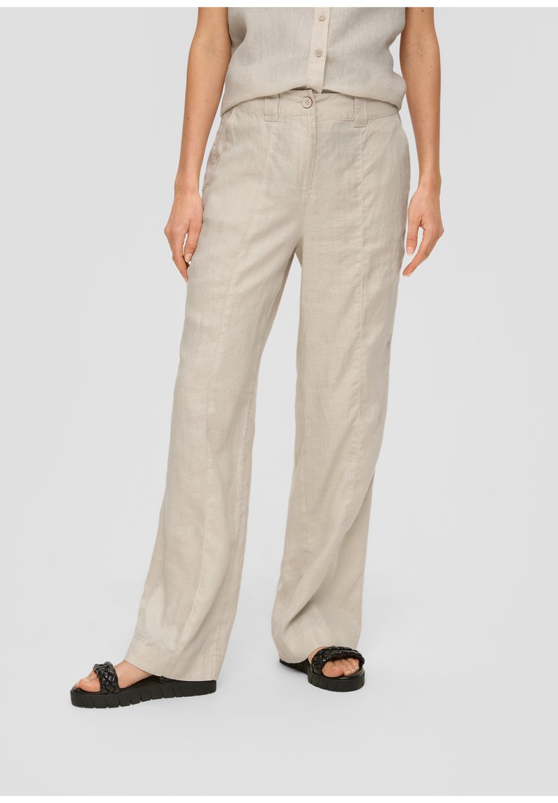 s.Oliver REGULAR WEITEM BEIN - Hlače - beige