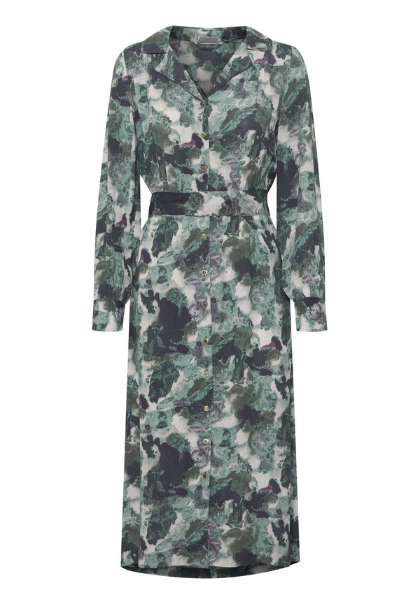 FRDANA - Shirt dress - dark forest aop b3