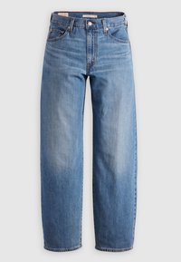 BAGGY DAD - Relaxed fit jeans - heavy check linen+ denim