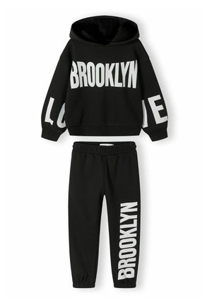 HOODIE AND JOGGERS SET - Tracksuit bottoms - black