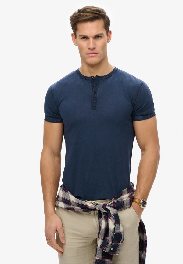 SLUB SHORT SLEEVE GRANDAD - T-Shirt basic