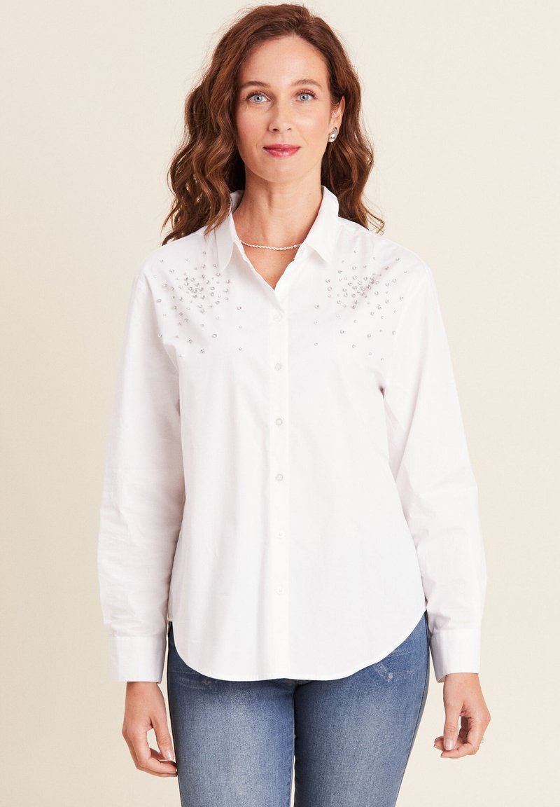 Breal LANGARM MIT STRASSSTEINEN - Overhemdblouse - ecru