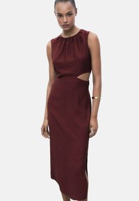 Mango - WITH CUT-OUT - Robe de jour - maroon Image miniature 1