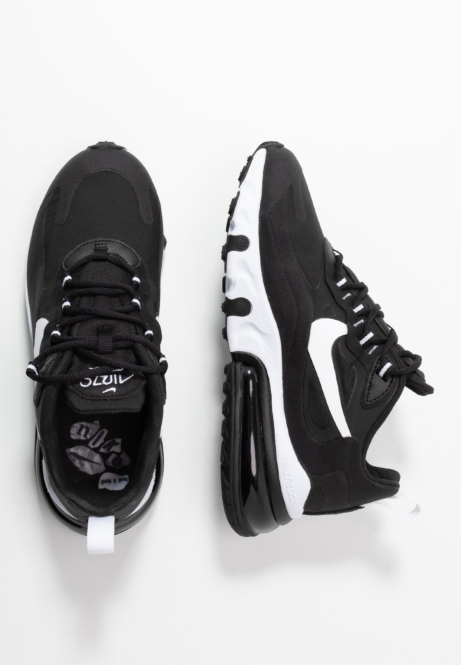 nike black and white 270 react