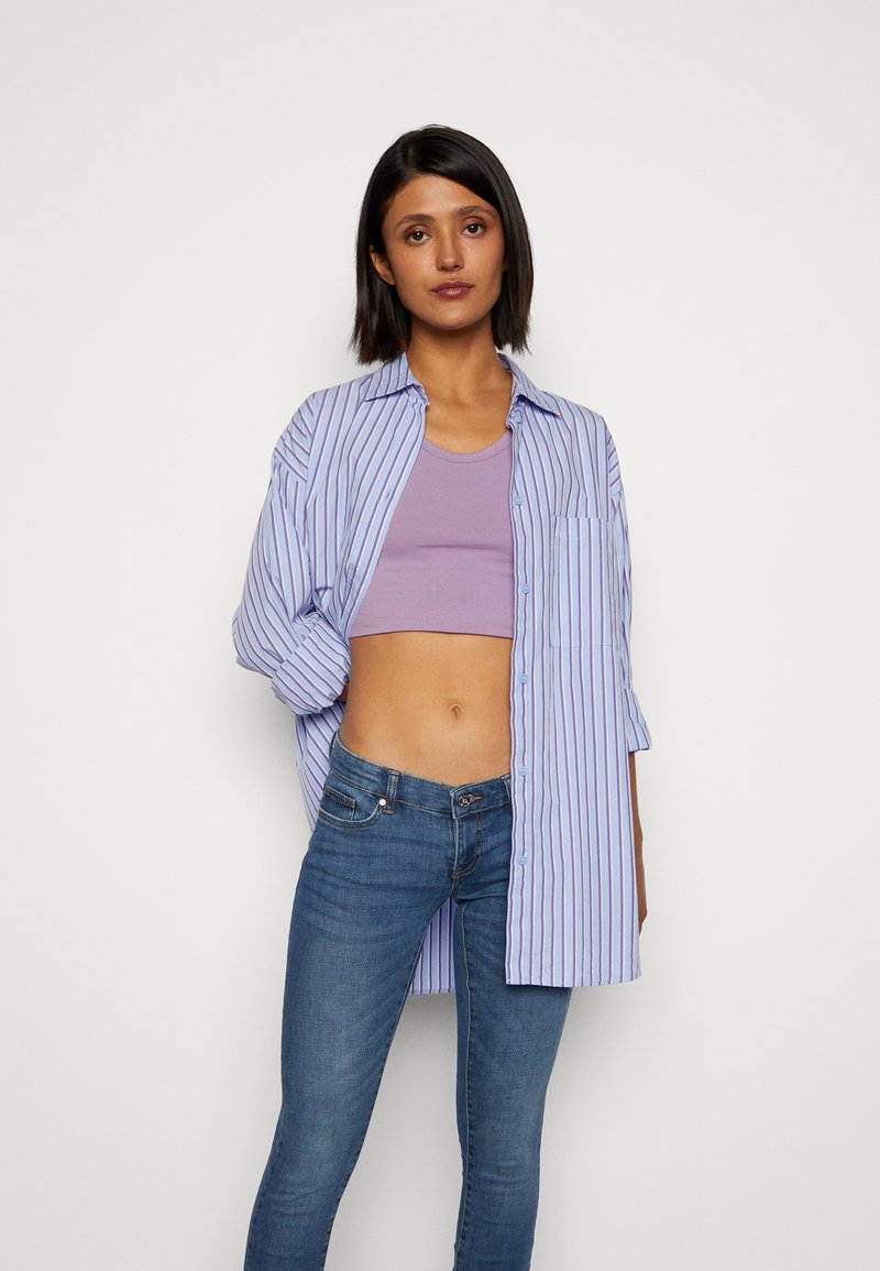ONLY ONLCORAL LOW ZIP POCKETS - Jeans Skinny - dark blue denim/denim bleu foncé