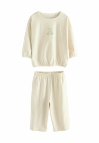 Next WIDE LEG  3 PACK SET - Nachtwäsche Set - ecru pink slogan print