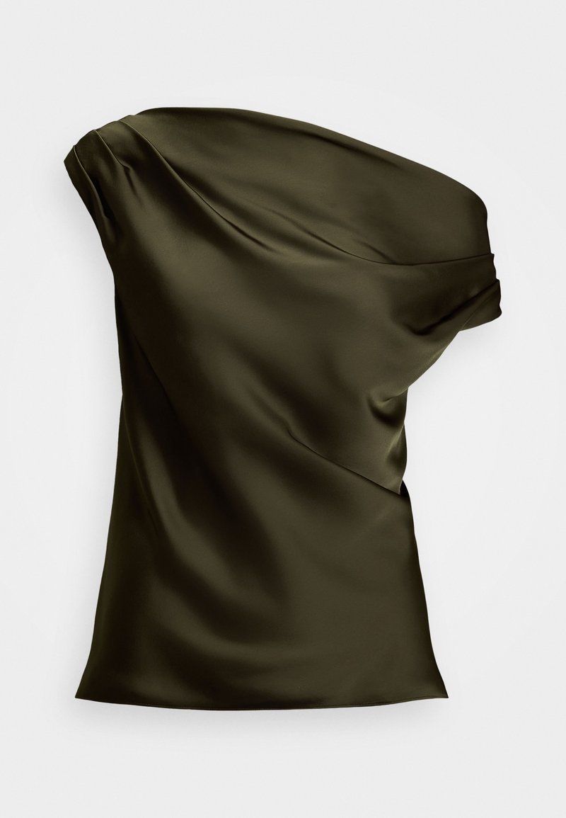 Lauren Ralph Lauren SATIN CHARMEUSE OFF THE SHOULDER BLOUSE - Μπλούζα - botanic green