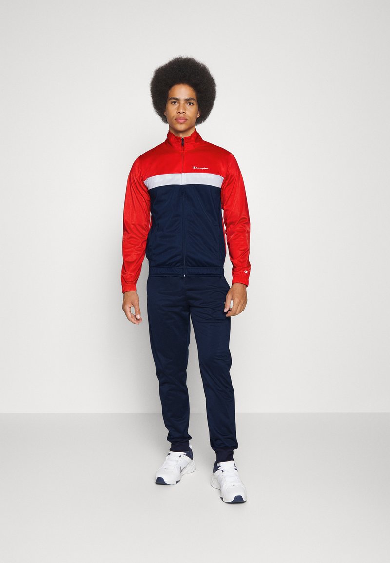 Champion TRACKSUIT SET Tracksuit red/dark blue/red Zalando.co.uk