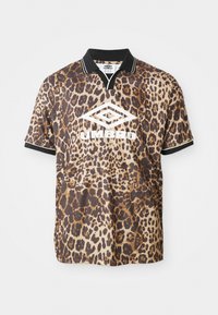 BOXY FOOTBALL UNISEX - Bluză polo - leopard / black / brilliant white