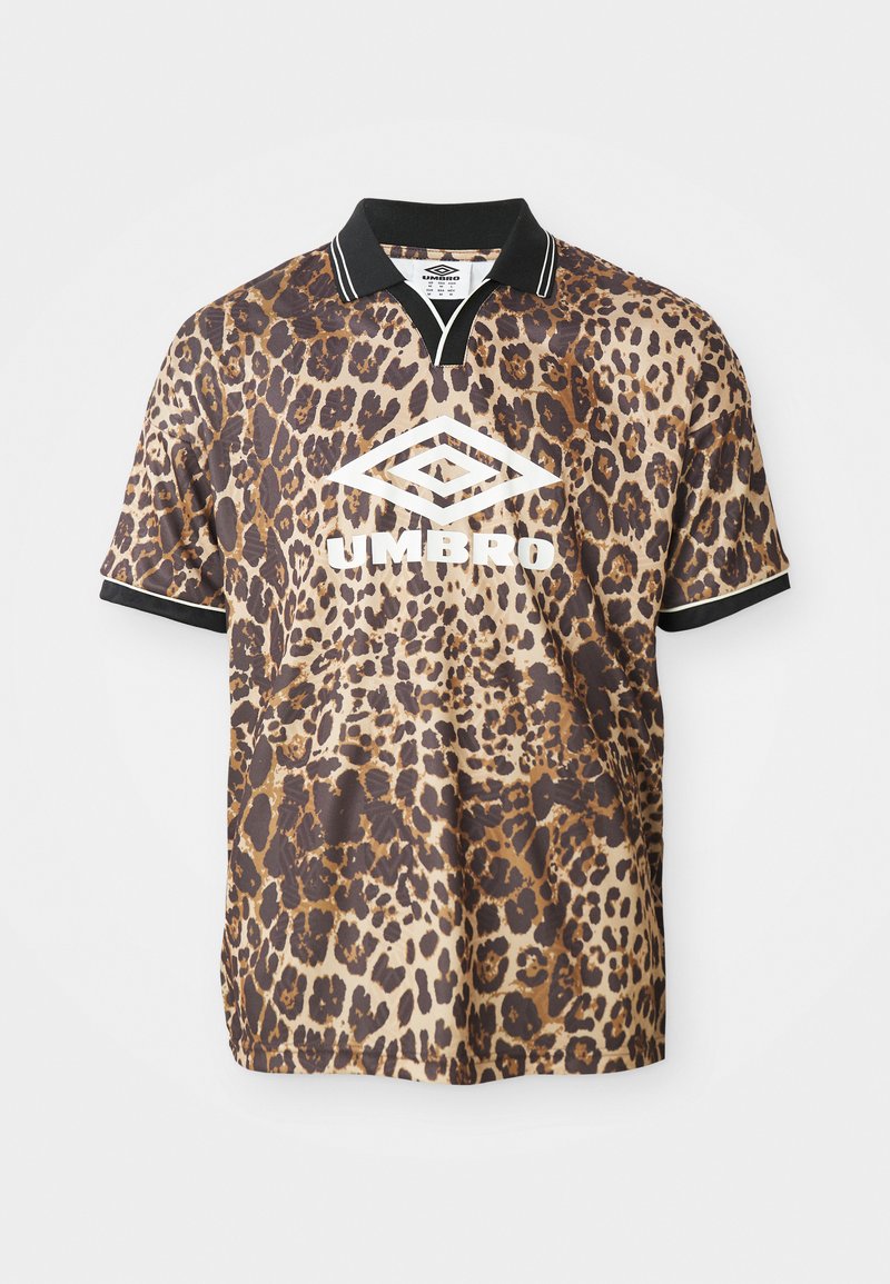 Umbro BOXY FOOTBALL UNISEX - Polo - leopard / black / brilliant white ...
