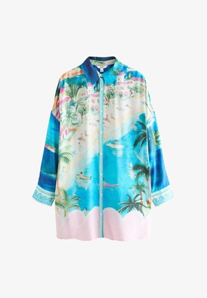 Next, TALL FIT - BEACH COVER-UP - Hemdbluse - pink blue