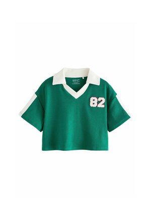 Next REGULAR FIT BOXY VARSITY - T-shirt med print - green