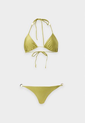 ADRIANA DEGREAS, SOLID BEADED SET - Bikini - pistachio