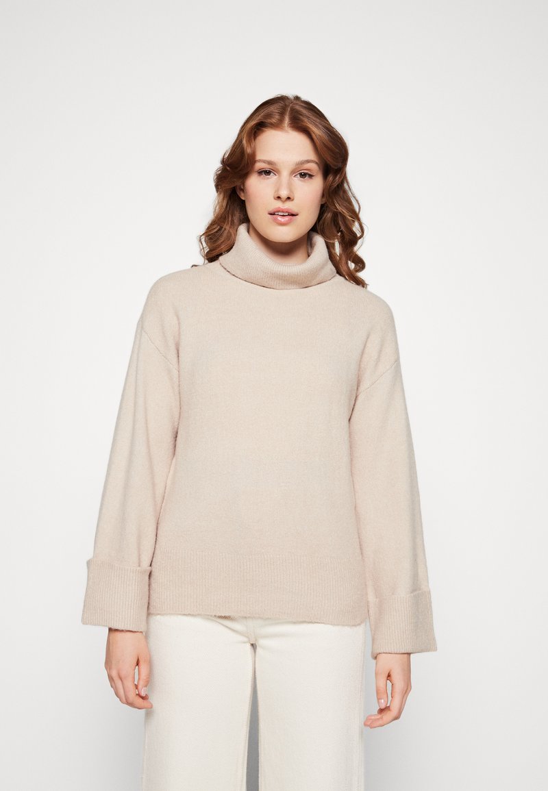 VILA VIROLFIE Jumper natural melange/mottled beige Zalando
