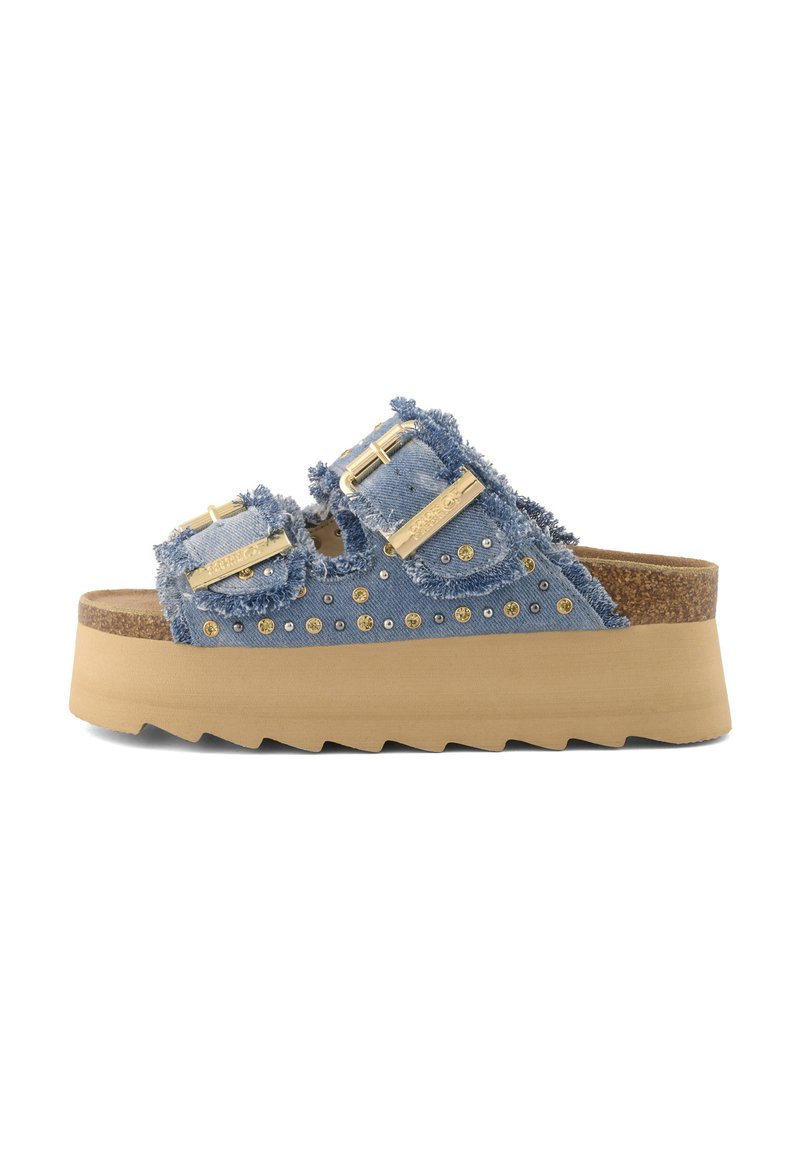 Colors of California Mules à talons - denim/denim bleu - ZALANDO.FR