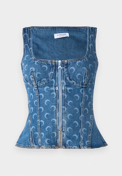 MARINE SERRE MOON LASER CORSET - Top - light blue