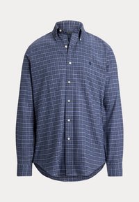 CUSTOM FIT PLAID PERFORMANCE TWILL SHIRT - Ing - navy heather multi