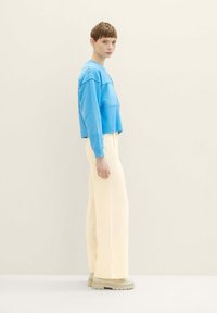 TOM TAILOR DENIM CROPPED PATCHWORK  - Sweatshirt - rainy sky blue