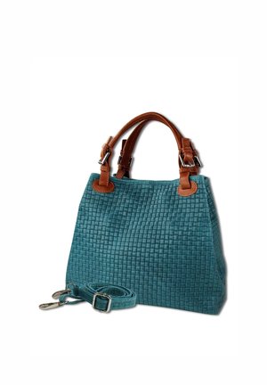 DrachenLeder Sac à main - türkis braun