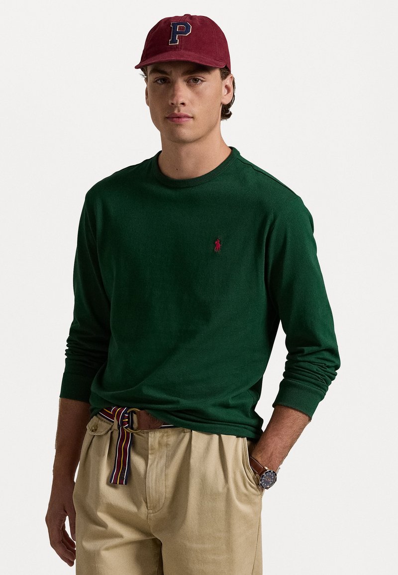 Polo Ralph Lauren CLASSIC FIT HEAVYWEIGHT JERSEY T-SHIRT - Tops ar garām piedurknēm - vintage pine