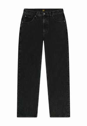 Sorte denim jeans med rett ben, klassisk fem-lomme design, glidelås foran og subtilt falmet tekstur. Solid søm og logo-lapp.