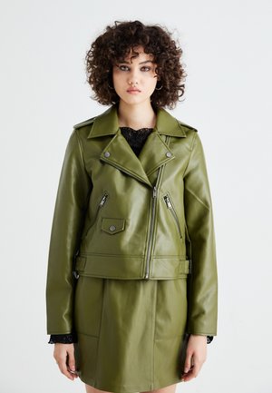 ONLVILHELMA BIKER - Giacca in similpelle - winter moss