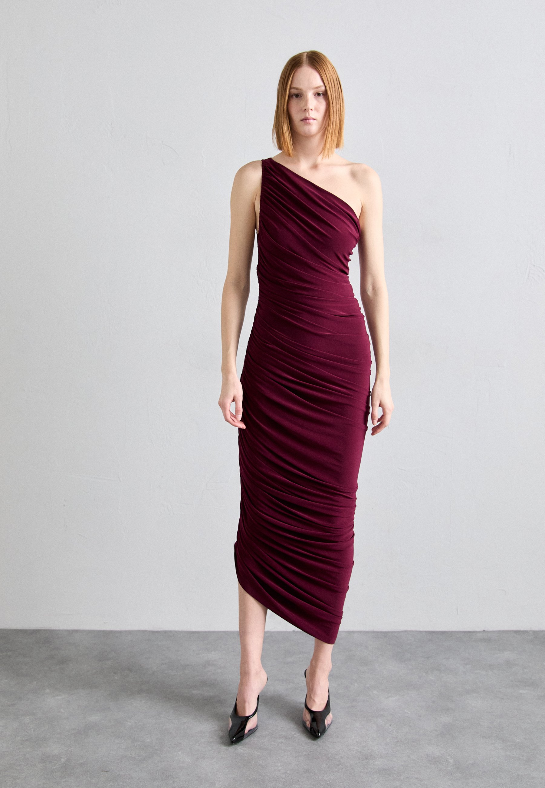 パーティードレス NORMA KAMALI KK2233 PL288 995 Dresses Purple NORMA KAMALI - Lilac 3/4 Sleeve Dress – TRYME Shop