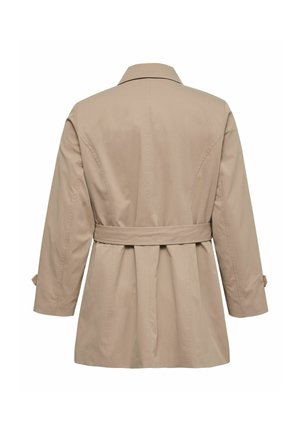 Vero Moda Curve, TRENCHCOAT VMCCHELSEA TRENCHCOAT - Trenčkot - silver mink