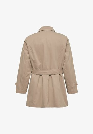 Vero Moda Curve, TRENCHCOAT VMCCHELSEA TRENCHCOAT - Trenčkot - silver mink