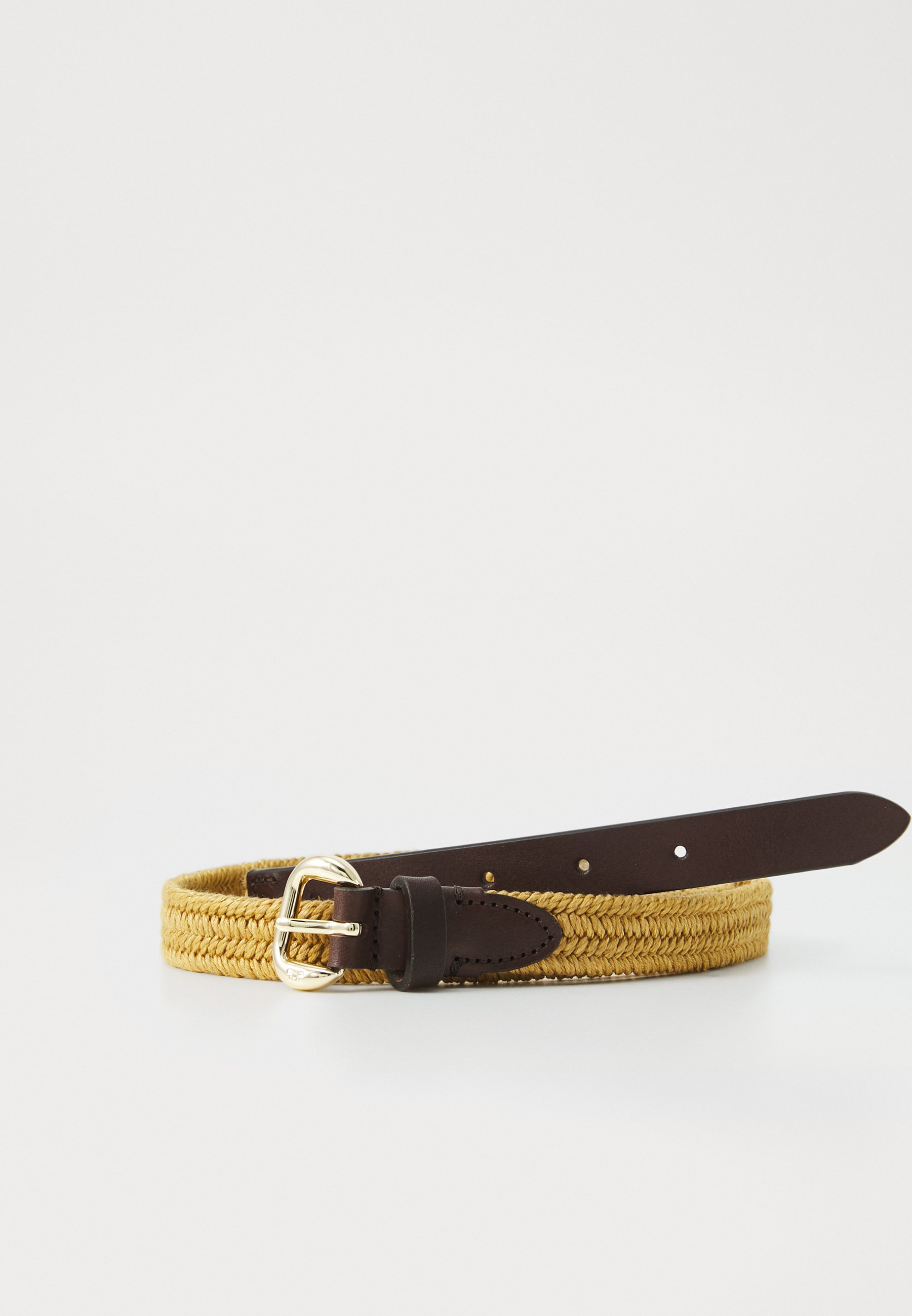 MaxMara Yellow Leather Belt with Gold Buckle Max Mara Yellow Leather Whitney Handbag With Two Straps main image 4