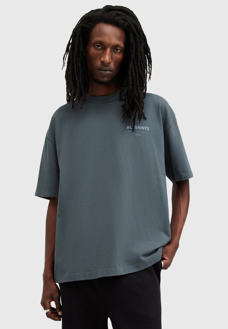 AllSaints - UNDERGROUND CREW - Print T-shirt - blue, Enlarge