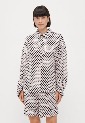OVERSIZED WITH SHORTS IN TIE PRINT - Pyjama -  beige/blue/black